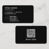 プロフェッショナルロゴQRコードモダンブミニマルラック 名刺 (正面/裏面)