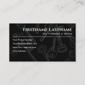 プロフェッショナルロックスミスまたはロックと鍵サービス 名刺 (裏面)