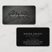プロフェッショナルロック石板ストーングランジデザイン 名刺 (正面/裏面)