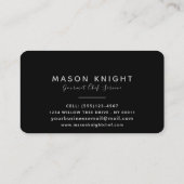 プロフェッショナルロック石板ストーングランジデザイン 名刺 (裏面)