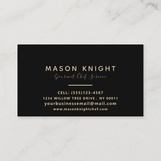 プロフェッショナルロック石板ストーン&金ゴールドラグジュアリーデザイン 名刺 (裏面)