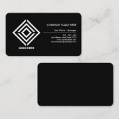プロフェッショナルロパーソナライズされたゴ企業のブラック 名刺 (正面/裏面)