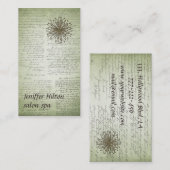 プロフェッショナルロマンチックなヴィンテージスクリプトdandelion 名刺 (正面/裏面)