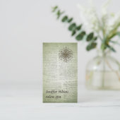 プロフェッショナルロマンチックなヴィンテージスクリプトdandelion 名刺 (スタンド正面)