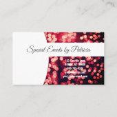 プロフェッショナルローズレッド《写真》ぼけ味カスタム写真QR 名刺 (裏面)