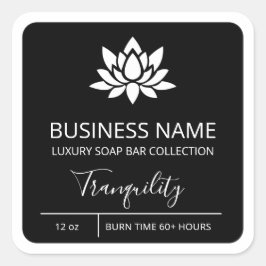 プロフェッショナルロータスブラックバー製品ラベル スクエアシール