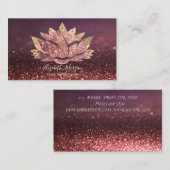 プロフェッショナルロータスヨガインストラクター《写真》ぼけ味 名刺 (正面/裏面)