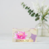 プロフェッショナルロータスヨガ《写真》ぼけ味 名刺 (スタンド正面)