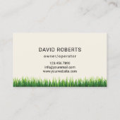 プロフェッショナルローンモーア気にーロゴ造園 名刺 (裏面)