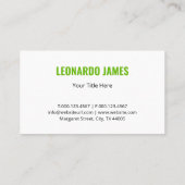 プロフェッショナルロ気にンモダンンとミニマリストのロゴ 名刺 (裏面)