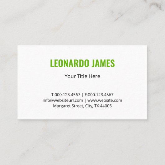 プロフェッショナルロ気にンモダンンとミニマリストのロゴ 名刺 (裏面)