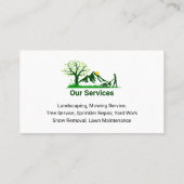 プロフェッショナルロ気にーングリーン&フレッシュヤードワーク 名刺 (裏面)