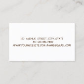 プロフェッショナルワイングラス、ボトル、ひまわり 名刺 (裏面)