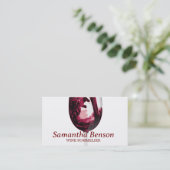 プロフェッショナルワインステインワイングラス 名刺 (スタンド正面)