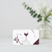 プロフェッショナルワインステインワイングラス 名刺 (スタンド正面)