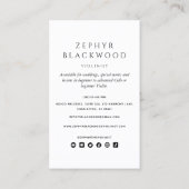 プロフェッショナルヴァイオリンおよびヴァイオリン音楽先生 名刺 (裏面)