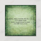 プロフェッショナルヴィンテージアイリッシュパブビールロゴ スクエア名刺 (裏面)