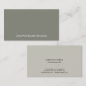 プロフェッショナルヴィンテージエレガントグリーン会社 名刺 (正面/裏面)