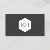 プロフェッショナルヴィンテージグレーモノグラムロゴ 名刺 (裏面)