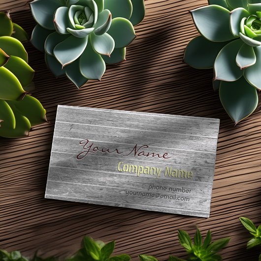 プロフェッショナルヴィンテージモダン木材名刺 名刺