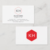 プロフェッショナルヴィンテージモノグラムロゴ弁護士 名刺 (正面/裏面)