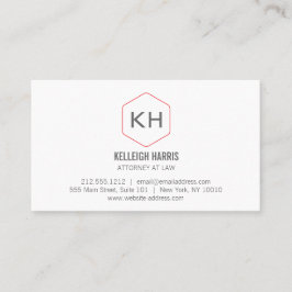 プロフェッショナルヴィンテージモノグラムロゴ弁護士 名刺