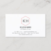 プロフェッショナルヴィンテージモノグラムロゴ弁護士 名刺 (正面)