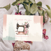 プロフェッショナルヴィンテージ裁縫機ブラシストローク 名刺