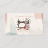プロフェッショナルヴィンテージ裁縫機ブラシストローク 名刺 (正面)