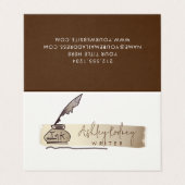 プロフェッショナルヴィンテージ金ゴールドクイルペンライター 名刺 (外部フラット)