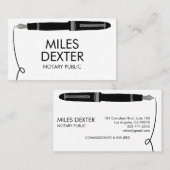 プロフェッショナル万年筆のロゴのサイン公証人 名刺