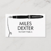 プロフェッショナル万年筆のロゴのサイン公証人 名刺 (正面)