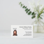 プロフェッショナル不動産仲介業者フォト名刺テンプレート 名刺 (スタンド正面)