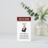 プロフェッショナル不動産仲介業者フォト名刺 名刺 (スタンド正面)