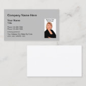 プロフェッショナル不動産仲介業者写真テンプレート 名刺 (正面/裏面)