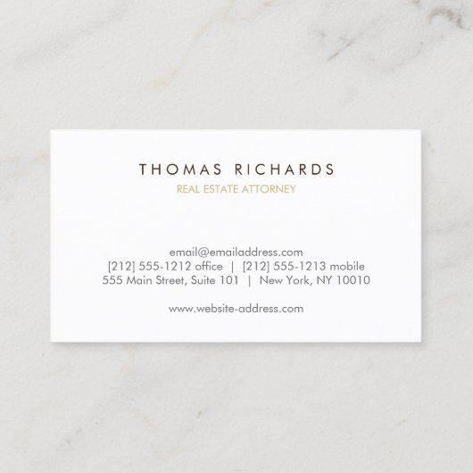 プロフェッショナル不動産仲介業者、弁護士II名刺 名刺 (裏面)