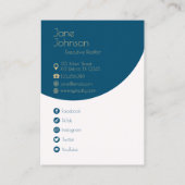 プロフェッショナル不動産業者QRコード名刺 名刺 (裏面)