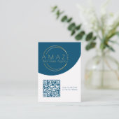 プロフェッショナル不動産業者QRコード名刺 名刺 (スタンド正面)