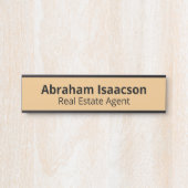 プロフェッショナル事務モダン所のドア名プレート サインプレート (正面)