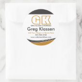 プロフェッショナル事業の印章金ゴールドとブラウン ラウンドシール (バッグ)