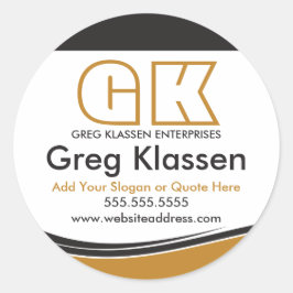 プロフェッショナル事業の印章金ゴールドとブラウン ラウンドシール