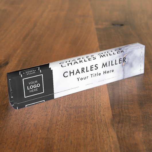 プロフェッショナル事業ロゴ机用ネームプレート デスクネームプレート (側面)