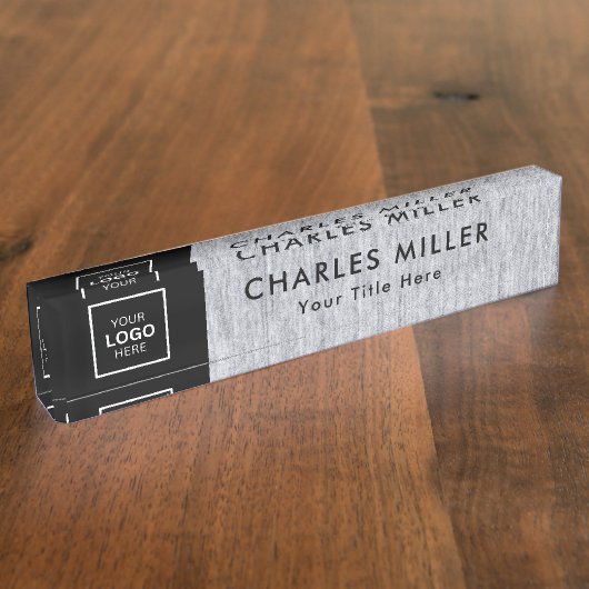 プロフェッショナル事業ロゴ机用ネームプレート デスクネームプレート (側面)