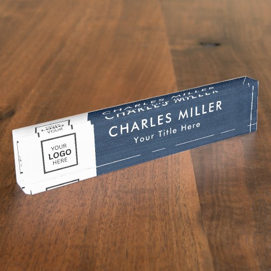 プロフェッショナル事業ロゴ机用ネームプレート デスクネームプレート (側面)