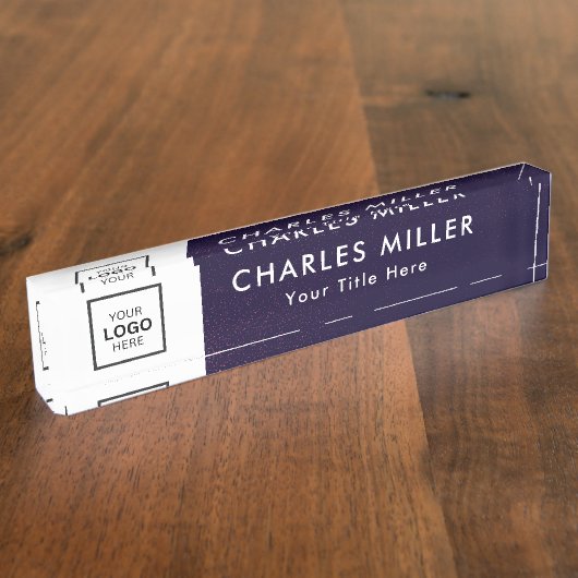 プロフェッショナル事業ロゴ机用ネームプレート デスクネームプレート (側面)