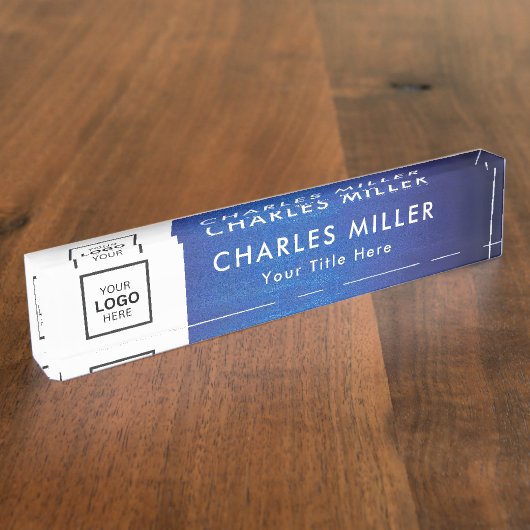 プロフェッショナル事業ロゴ机用ネームプレート デスクネームプレート (側面)