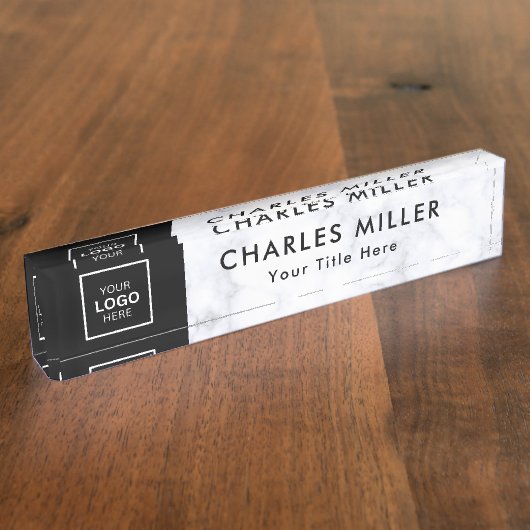 プロフェッショナル事業ロゴ机用ネームプレート デスクネームプレート (側面)
