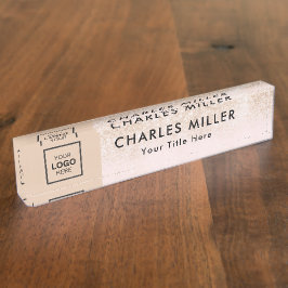 プロフェッショナル事業ロゴ机用ネームプレート デスクネームプレート