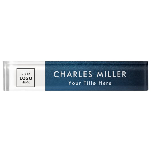 プロフェッショナル事業ロゴ机用ネームプレート デスクネームプレート (正面)