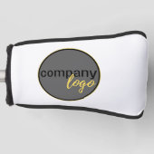 プロフェッショナル事業会社ロゴサークル白 ゴルフヘッドカバー (正面)